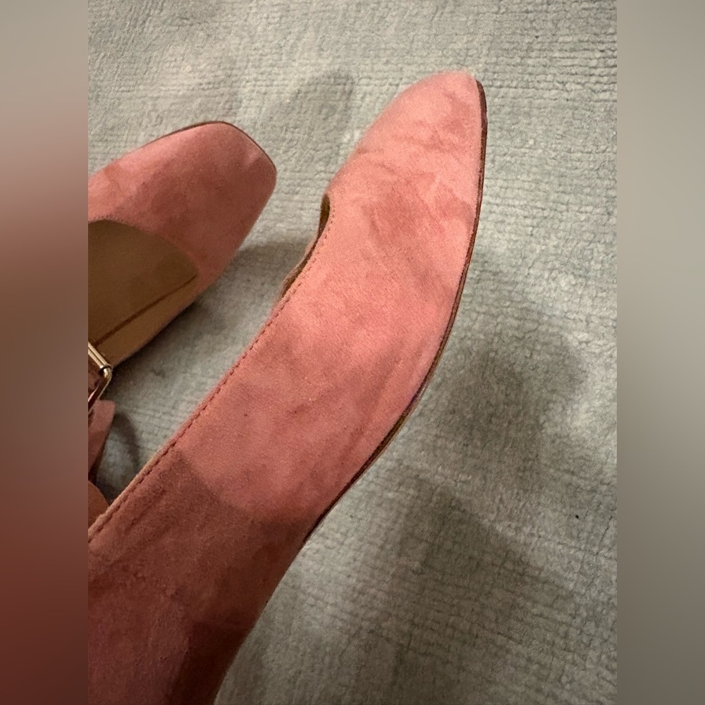 Valentino Dusty Pink Suede Ballet Flats 37.5 - Picture 7 of 15